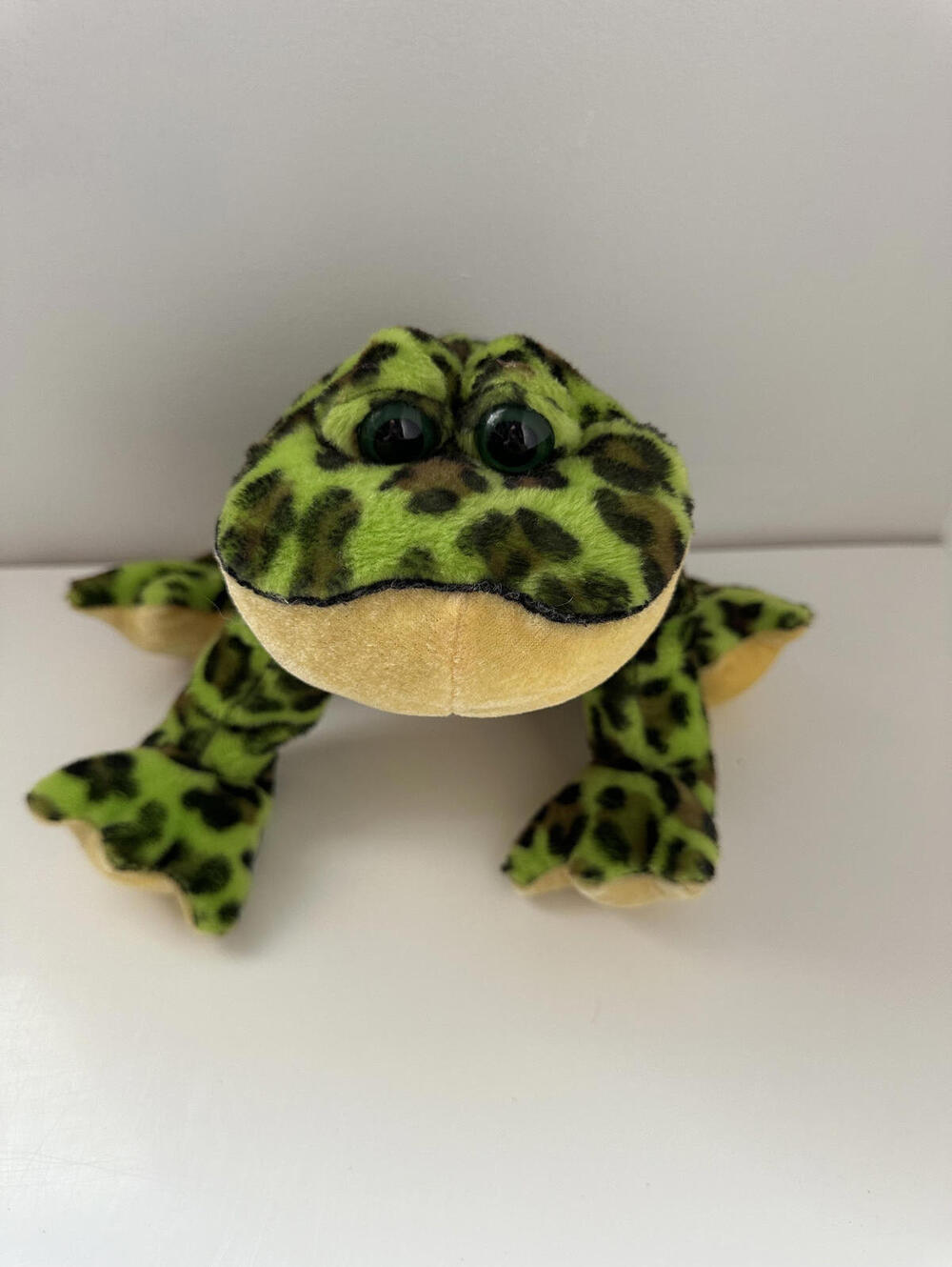 Vintage Ganz Webkinz Green Spotted Bullfrog with No Tag/Code (9 inch)